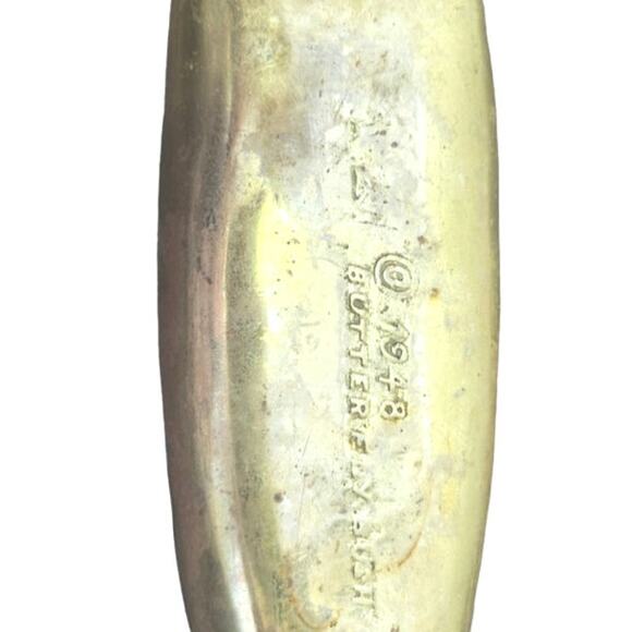 Brass 1948 butterfly bush dish - Picture 3 of 3